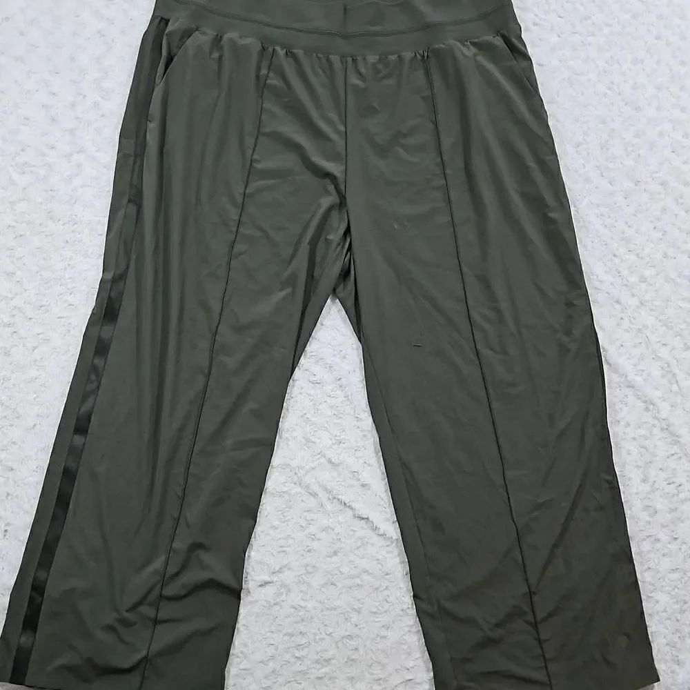 Athleta Nolita Wide Leg Size 26 Green Pant 657665 Lightweight Lounge Casual